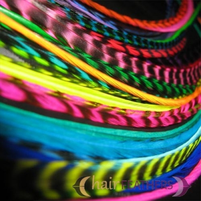 Feather extionsions rainbow colors 100% veren, 24 stuks Feather extionsions rainbow colors 100% veren, 24 stuks